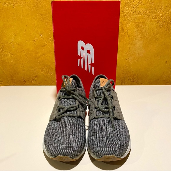 MEN’S NEW BALANCE FRESH FOAM CRUZ KNIT MCRUZKO2 SHOES, MILITARY OLIVE 9 2E WIDE - Picture 4 of 14